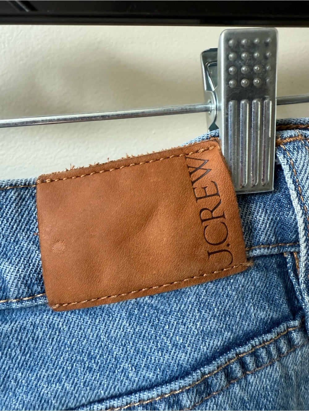 J CREW Wide Leg Trousers Jeans Blue Denim Closet Staple Classic High Rise 27 - Picture 3 of 9
